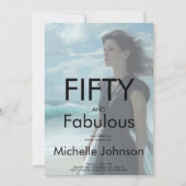 ファイブティ・アンド・ファビュラス 写真 50歳の誕生日パーティー 招待状 (正面)