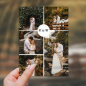 ファイブフォトコラージュモダン結婚式招待状 招待状