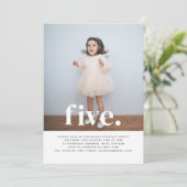 ファイブフォトファースト誕生日招待状 招待状 (スタンド正面)