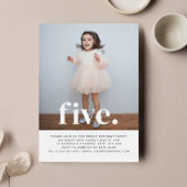 ファイブフォトファースト誕生日招待状 招待状