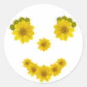 ファイブフラワースマイル ラウンドシール (正面)