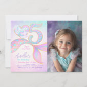 ファイブマーメイド誕生日 招待状 (正面)