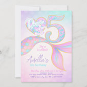 ファイブマーメイド誕生日 招待状 (正面)