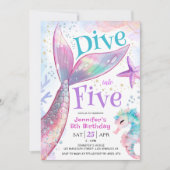 ファイブマーメイド5th誕生日招待状にダイブ 招待状 (正面)