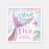 ファイブマーメイド5th誕生日紙にダイブ スタンダードカクテルナプキン (正面)
