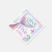 ファイブマーメイド5th誕生日紙にダイブ スタンダードカクテルナプキン (角)