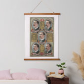 ファイブリンリングブラザーズバストポートレート 吊り下げ型タペストリー (寝室)