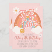 ファイブ・イズ・アビー・レインボー 招待状 (正面/裏面)