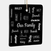 ファイブ・オブ・ファイブ・イン・カッコいいフォントパーソナライズされたズ セラミックオーナメント (右)