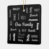 ファイブ・オブ・ファイブ・イン・カッコいいフォントパーソナライズされたズ セラミックオーナメント (左)