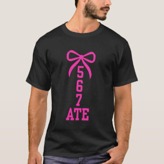 ファイブ シックス セブン エイト チア ダンス コケット リボン ピンク C Tシャツ