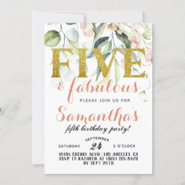 ファイブ&ファブルースガールズ誕生日招待状 招待状