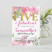 ファイブ&ファブルースガールズ誕生日招待状 招待状 (スタンド正面)