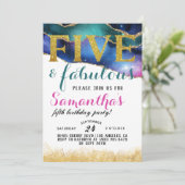 ファイブ&ファブルースガールズ誕生日招待状 招待状 (スタンド正面)