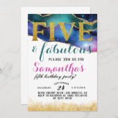 ファイブ&ファブルースガールズ誕生日招待状 招待状 (正面/裏面)