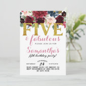 ファイブ&ファブルースガールズ誕生日招待状 招待状 (スタンド正面)