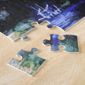 ファイヤーお祝い海ボートウォーター色 ジグソーパズル (側面)