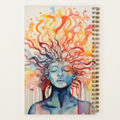 ファイヤーと液体の名前をカスタムする ノートブック (裏面)