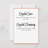 ファイヤーオパール クリスタル ミーニング カード (裏面)