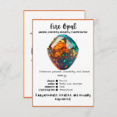 ファイヤーオパール クリスタル ミーニング カード (正面/裏面)