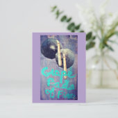 ファイヤーコラージュのぶどう玉 ポストカード (スタンド正面)