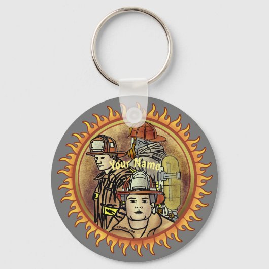 ファイヤーファイターブロザフードキーチェーン キーホルダー (正面)