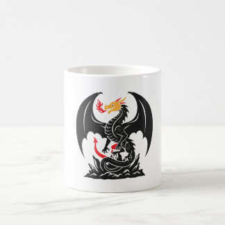 ファイヤーブレス ドラゴン ファンタジー グラフィック カスタム コーヒーマグカップ