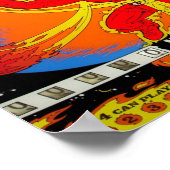 ファイヤーボールのピンボール ポスター (角)