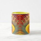 ファイヤーボールMandelbrotフラクタルスパイラル マグカップ (中央)