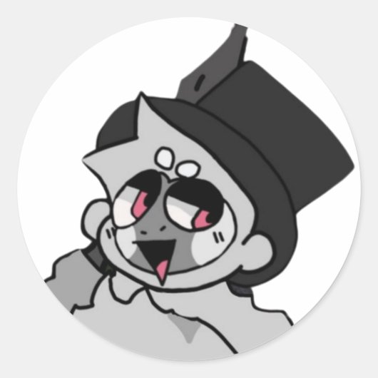 ファイヤーモンキーステッカー ラウンドシール (正面)