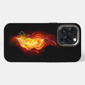 ファイヤー+クジャクの羽 iPhoneケース (裏面横)
