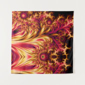 ファイヤー フラクタル ヴィブラント メスマライジング クール トリッピー タペストリー (正面(横))