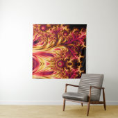 ファイヤー フラクタル ヴィブラント メスマライジング クール トリッピー タペストリー (インサイチュ(横))