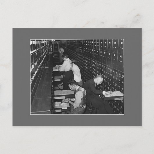 ファイリング・メン， 1930年代 ポストカード (正面)