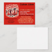 ファイリーサルサダンスパーティの招待状 – レッドホットナイト エンクロージャーカード (正面/裏面)