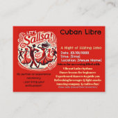 ファイリーサルサダンスパーティの招待状 – レッドホットナイト エンクロージャーカード (正面)