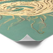 ファイリーサンオングリーンサンイラストレーションウォールアートプリント ポスター (角)