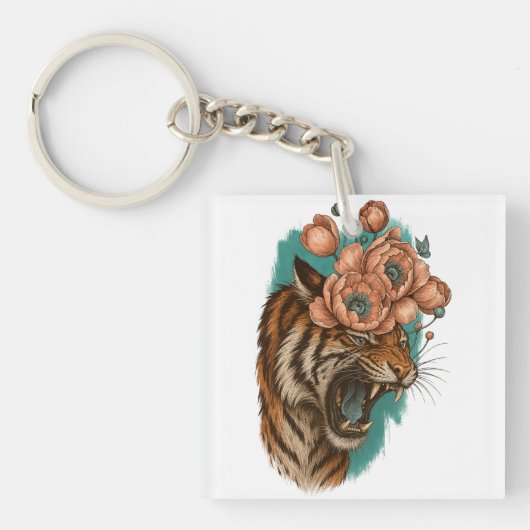 ファイリータイガー開花 キーホルダー (正面)