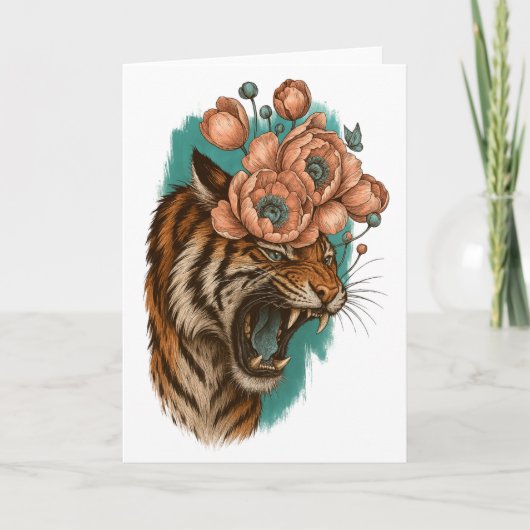 ファイリータイガー開花 サンキューカード (正面)