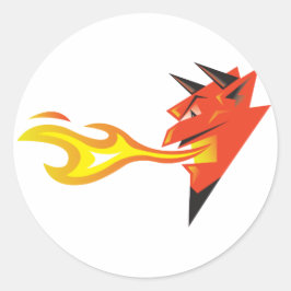 ファイリーデビルズヘッドデカール ラウンドシール