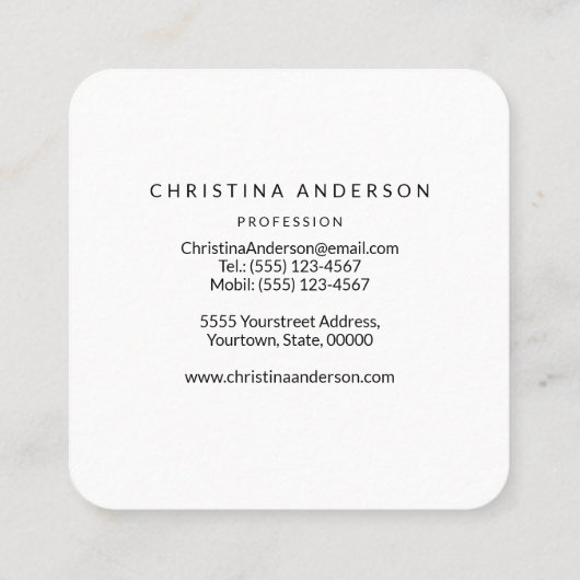 ファイリートパーズハミングバードビジネスカード スクエア名刺 (裏面)