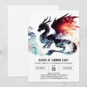 ファイリードラゴン誕生日デジタル 招待状 (正面/裏面)