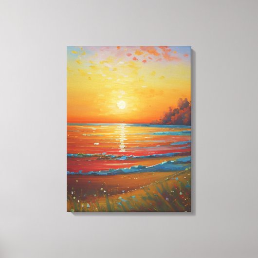 ファイリービーチサンセット キャンバスプリント (正面)
