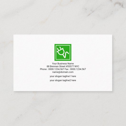 ファイリーレッドスカイイルミネーティング稲妻電気技師 名刺 (裏面)