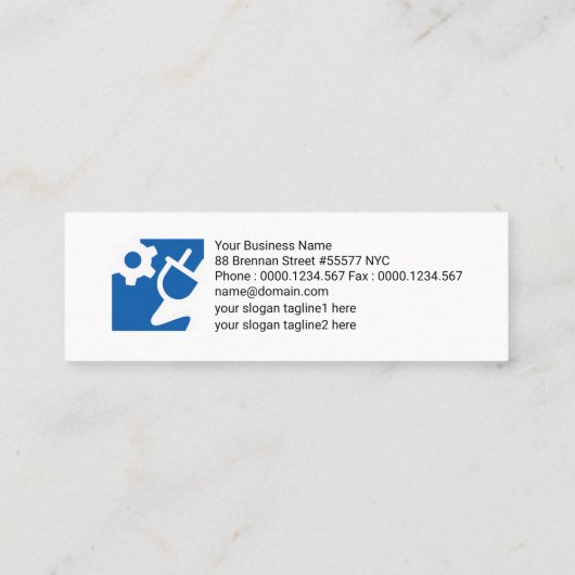 ファイリーレッドスカイ稲妻電気技師 スキニー名刺 (裏面)