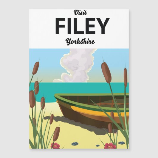 ファイルリー、ヨークシャーの海岸旅行ポスター (正面)