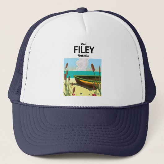 ファイルリー、ヨークシャーの海岸旅行ポスター キャップ (正面)