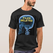 ファイル削除ドクロTシャツ おもしろい Tシャツ (正面)