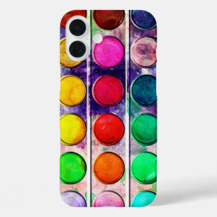 ファインアートおもしろい絵を描カラフルカラーボックス iPhone 16 PLUSケース