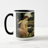 ファインアートのウォーターハウスのビクトリアンでロマンチックなマグ マグカップ (左)